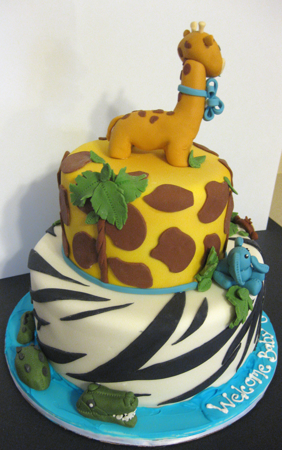 baby shower cakes for twins. Safari Baby Shower Cake. Twin