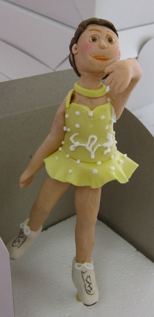 Figure Skater Birthday Cake Sugar Figurine