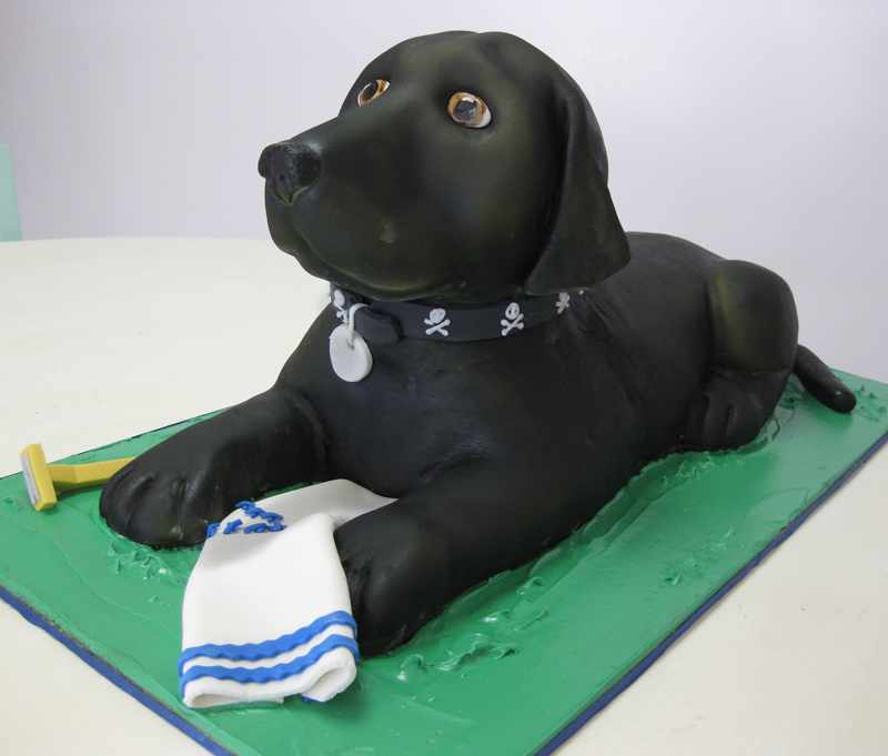 Black 2024 dog cake